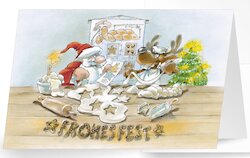 Grußkarte Weihnachten »Backwaren«